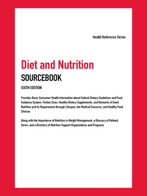 cover image of Diet and Nutrition Sourcebook